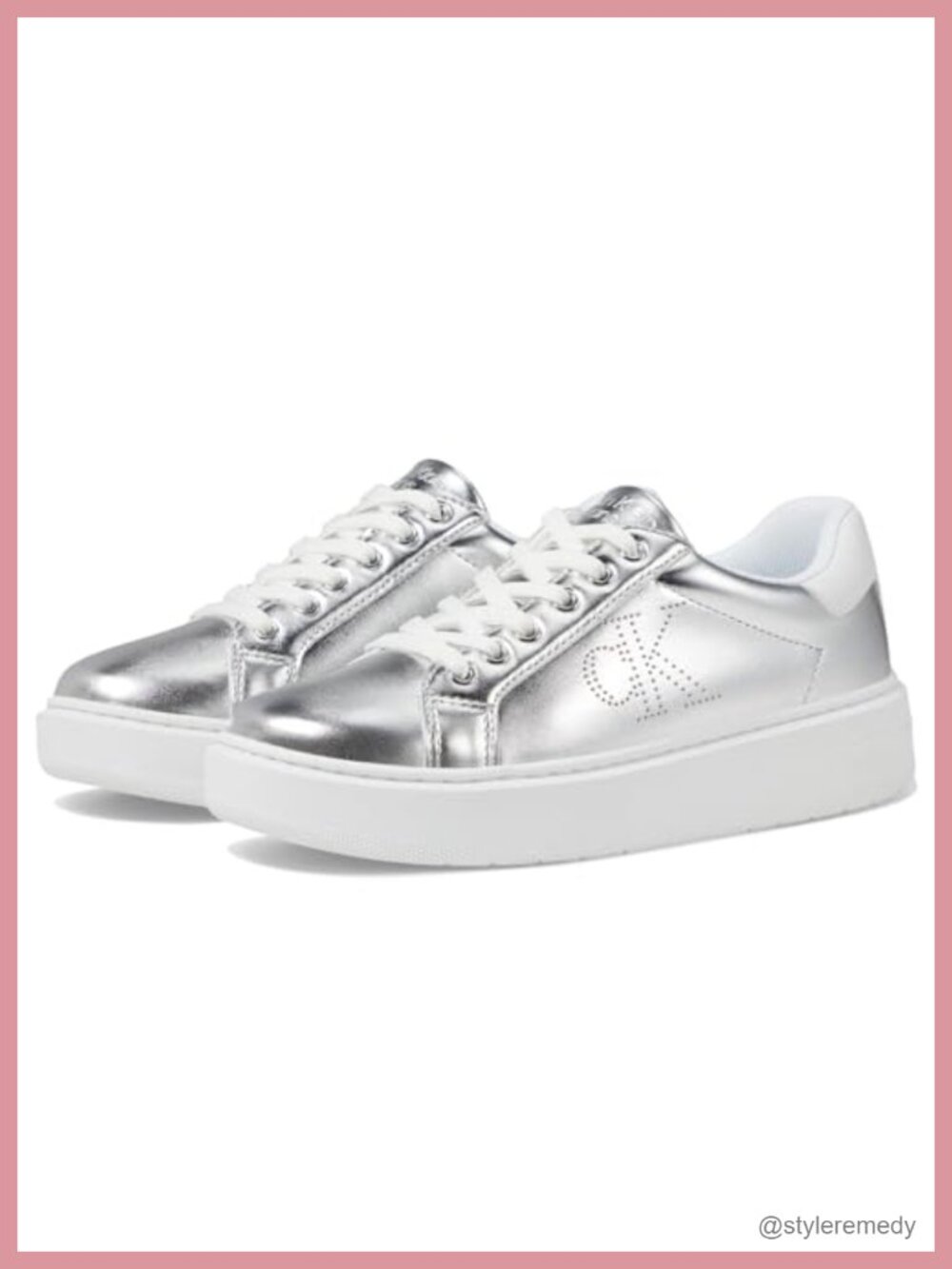 Calvin Klein Daili Platform Lace-Up Sneakers Casual Skateboarding Athletic Shoe